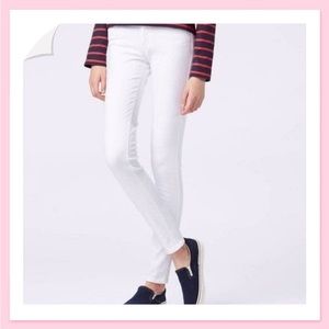 UNIQLO Mid Rise Tapered Denim Leggings White